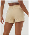 Essential High-Waisted Active Shorts for Women in Beige