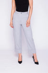 Ankle-Length Light Blue Trousers for Women