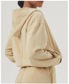 Lightweight Hooded Jacket with Pockets for Women in Beige