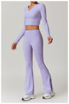 Relaxed Fit V-Neck Cropped Top Wear - Everyday Casual in Lavender