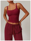 Stretch Fit Activewear Sports Tank Top in Red