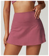 High-Waisted Mini Workout Skirt with Side Slit - Sporty & Stylish in Puce Pink