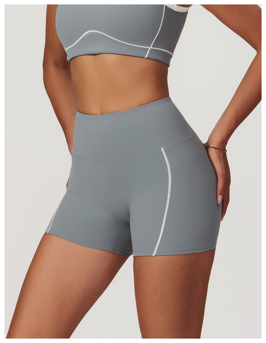 High-Waisted Seamless Biker Shorts in Grey