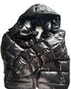 Moncler Shiny Puffer Jacket with Hood – Sleek Black