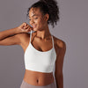 Cross-Strap Lightweight High-Impact Sports Bra in White