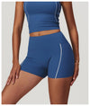 High-Waisted Seamless Biker Shorts in Blue