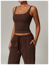 Stretch Fit Activewear Sports Tank Top in Dark Brown