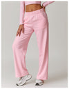 Comfy Wide-Leg High-Waisted Sweatpants for Women in Pink