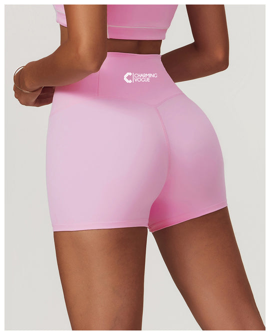 High-Waisted Seamless Biker Shorts in Pink