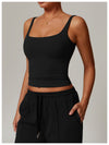 Stretch Fit Activewear Sports Tank Top in Black