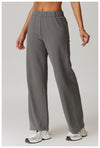 Comfy Wide-Leg High-Waisted Sweatpants for Women in Grey