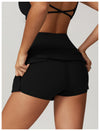 High-Waisted Mini Workout Skirt with Side Slit - Sporty & Stylish in Black