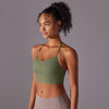 Cross-Strap Lightweight High-Impact Sports Bra in Green