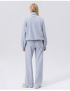 Women's Casual Wide-Leg Sweatpants with Drawstring Waist in Light Blue