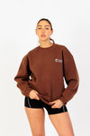 Charming Vogue Oversized Sweatshirt Unisex Brown - Now Buy 1 Get 1