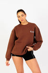 Charming Vogue Oversized Sweatshirt Unisex Brown - Now Buy 1 Get 1