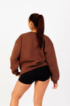 Charming Vogue Oversized Sweatshirt Unisex Brown - Now Buy 1 Get 1