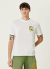 AMIRI White Graphic T-Shirt with Botanical Leopard Print