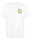 AMIRI White Graphic T-Shirt with Botanical Leopard Print