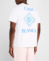 Casablanca White Logo T-Shirt with Geometric Back Print