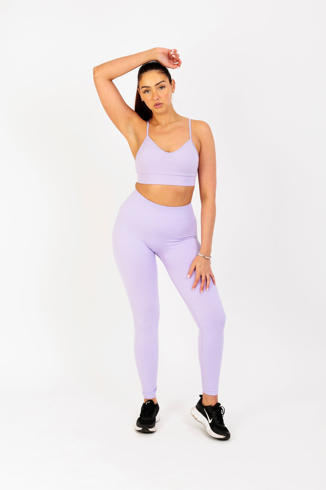 Crisscross Back Seamless Sports Bra in Lavender