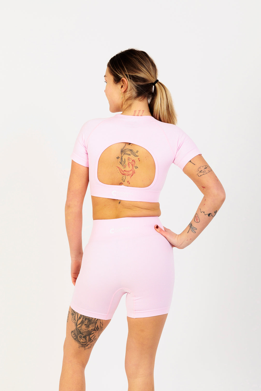 Boxy Cut Cropped Lounge Cropped T-Shirt in Pink