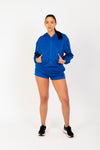 Essential High-Waisted Active Shorts for Women in Blue