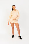 Essential High-Waisted Active Shorts for Women in Beige