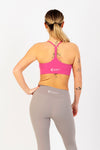 Cross-Strap Lightweight High-Impact Sports Bra in Pink