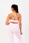 Crisscross Back Seamless Sports Bra in Pink