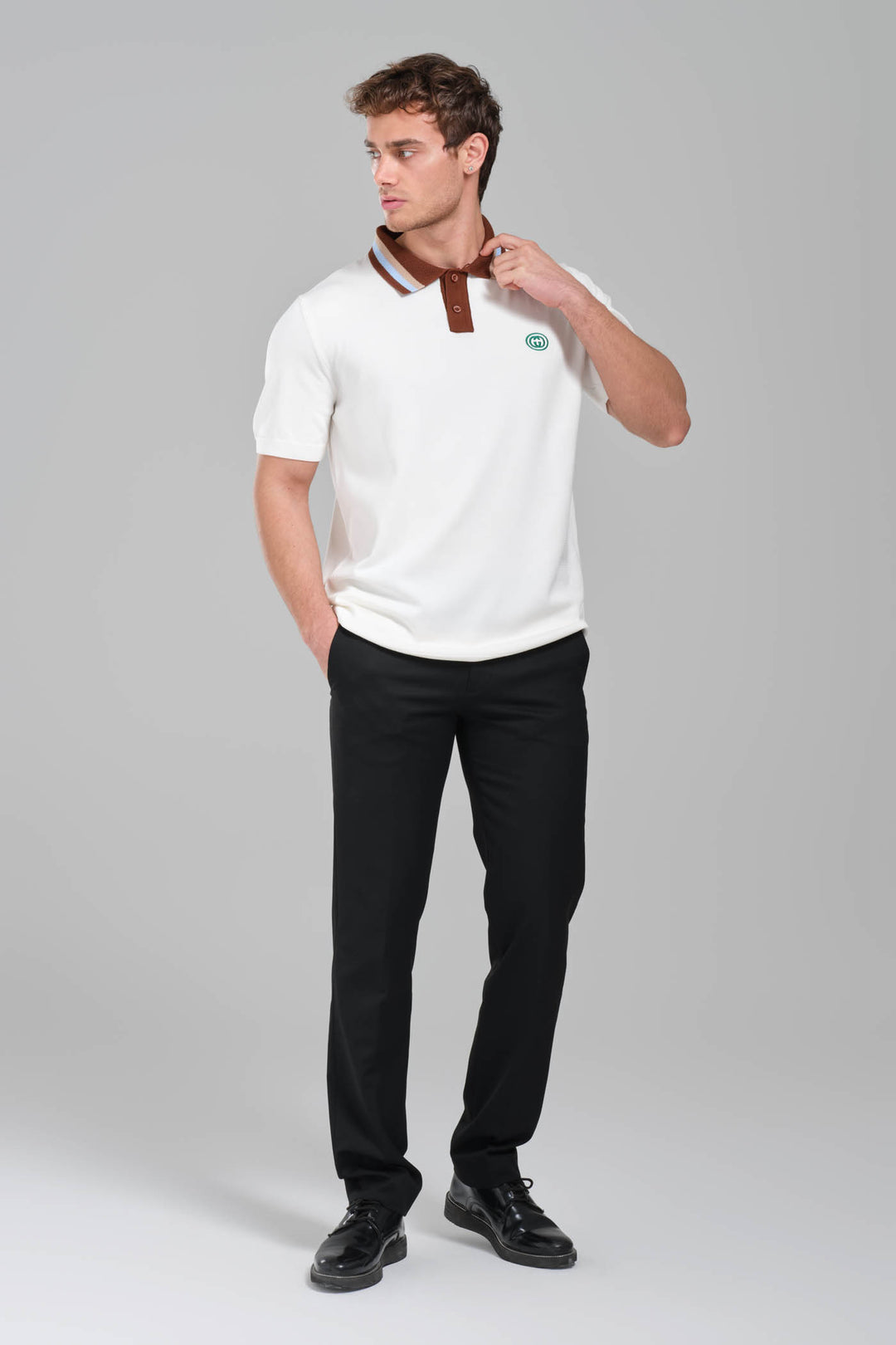 Gucci GRG Logo Polo Shirt White