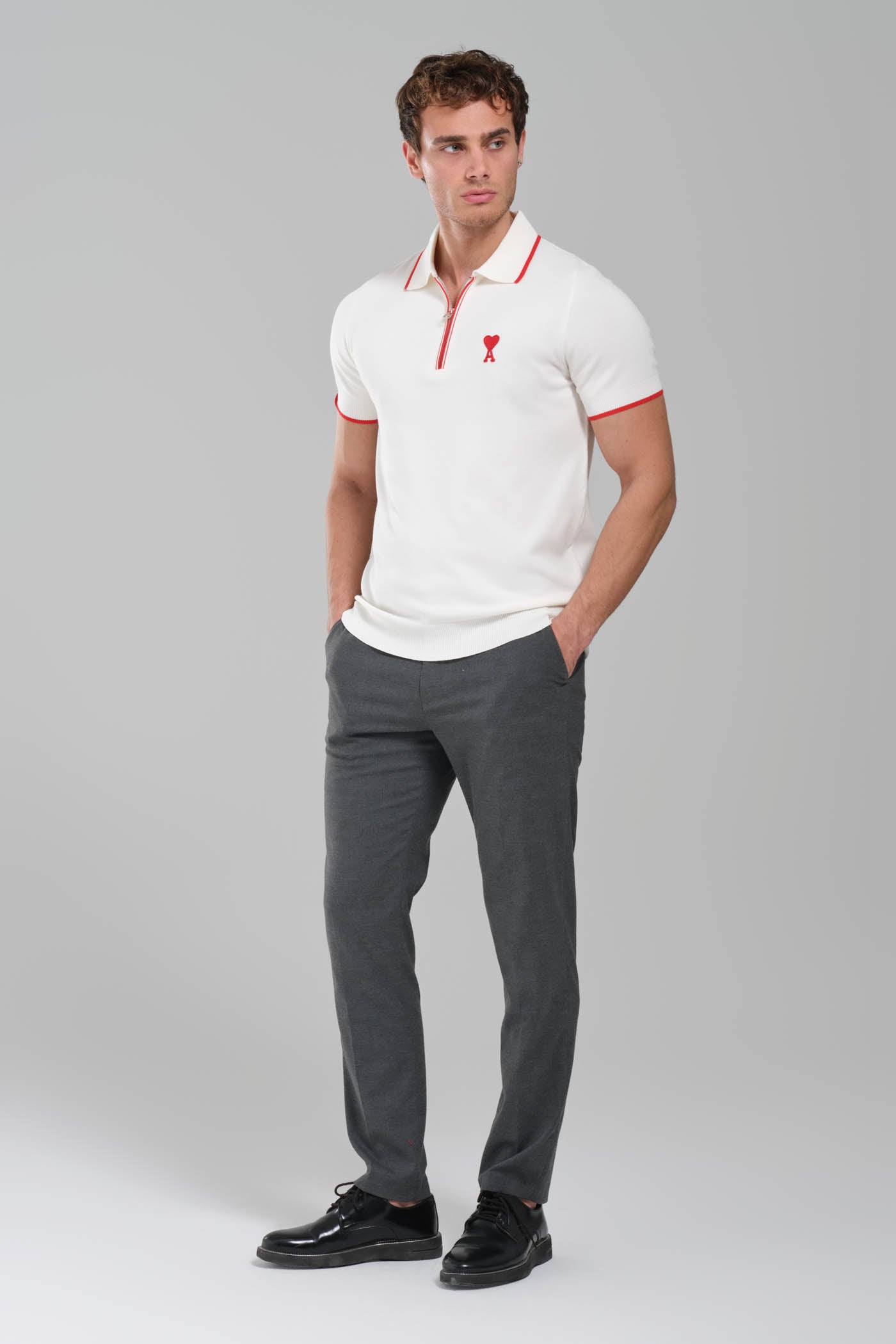 ★ AMI ★ de Coeur Polo Shirt White ★送料・関税込★ White Ami De Coeur Polo Shirt | AMI PARIS