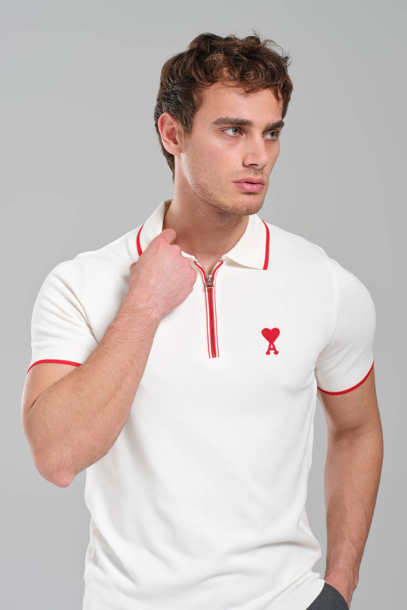 ★AMI PARIS★de Coeur Polo Shirt White★大人気★ AMI Paris Ami De Coeur Polo Shirt | White | FARFETCH