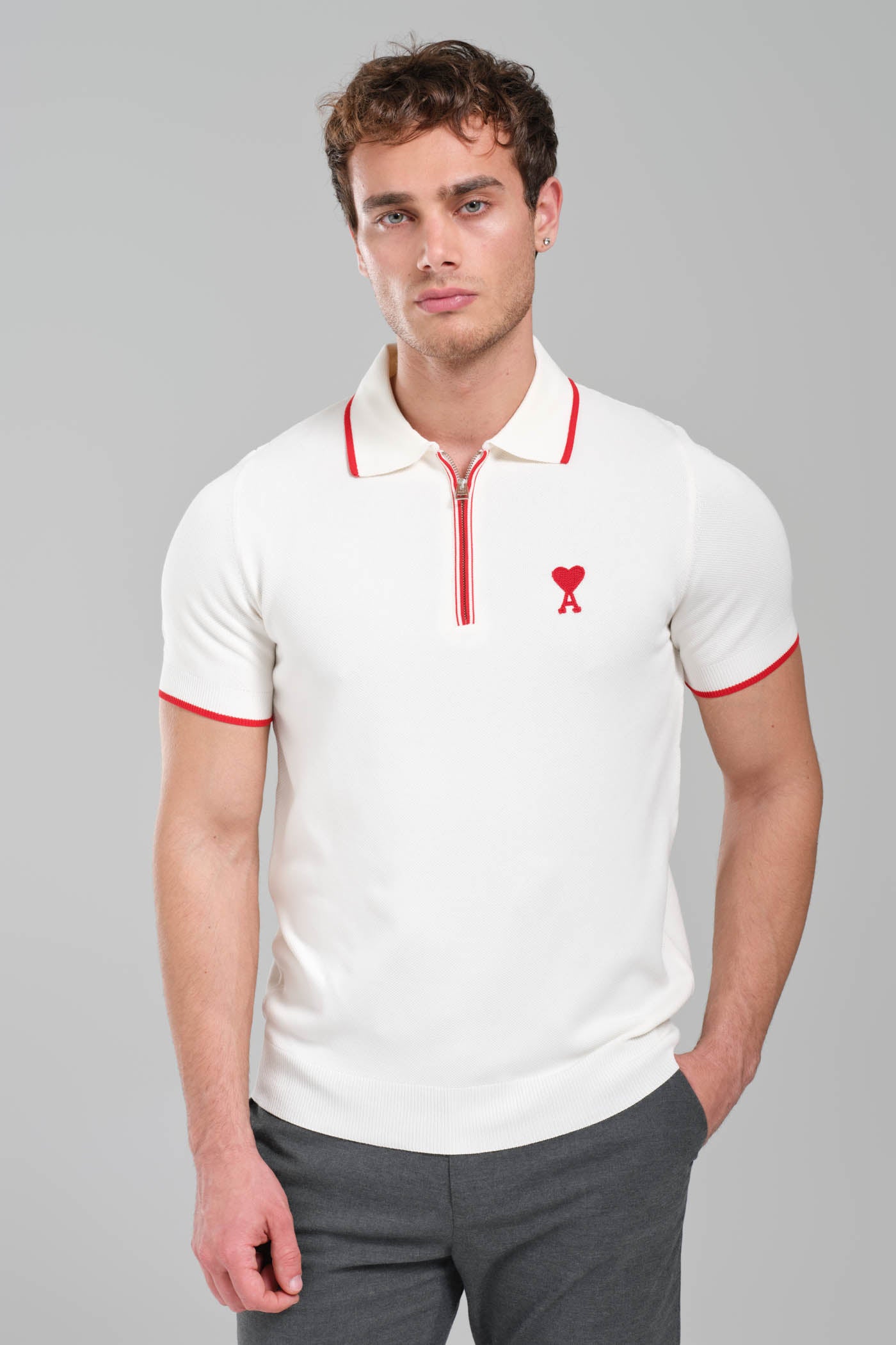 ★ AMI ★ de Coeur Polo Shirt White ★送料・関税込★ ☆ AMI ☆ de Coeur Polo Shirt White ☆送料・関税込☆