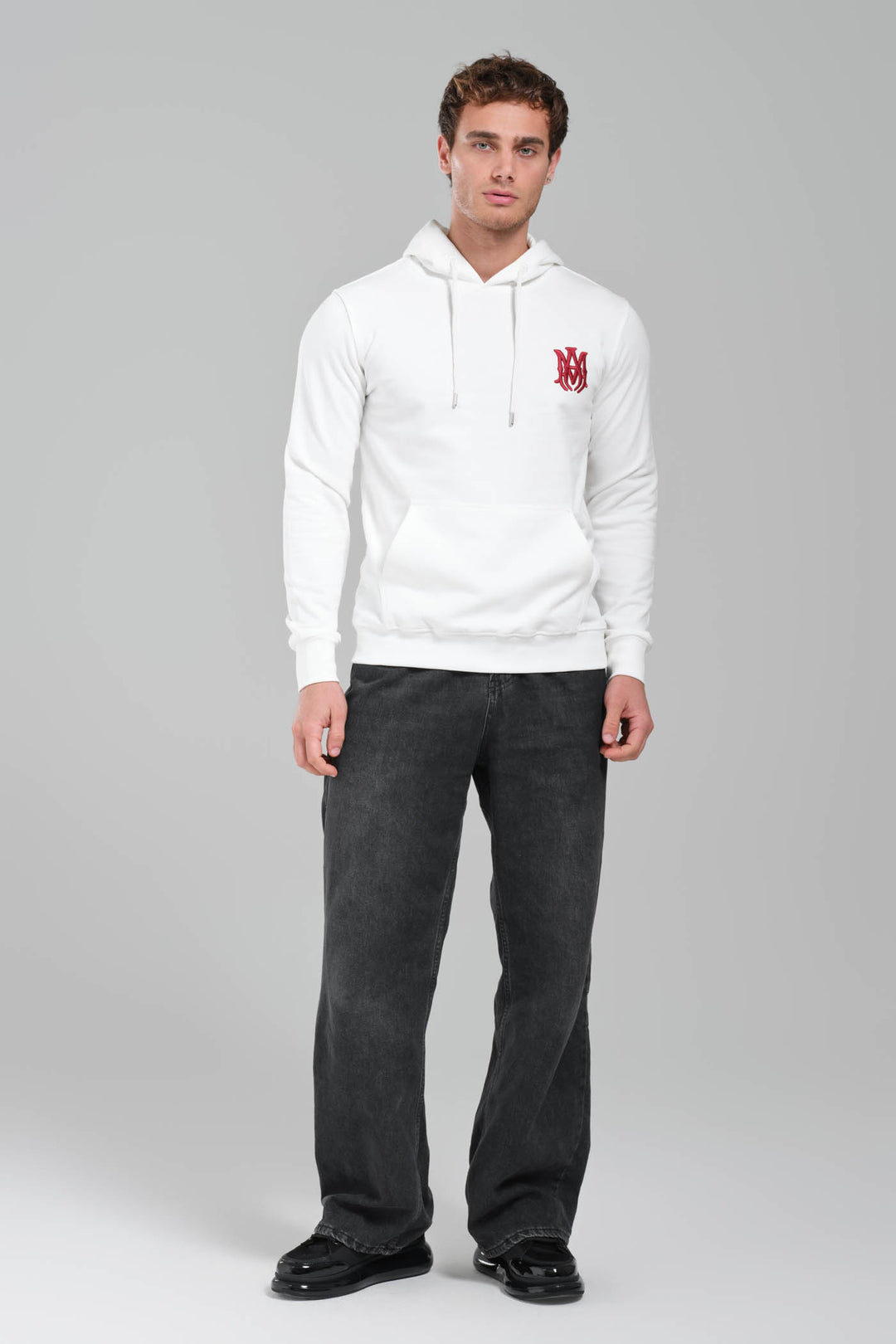 AMIRI White MA Core Logo Hoodie