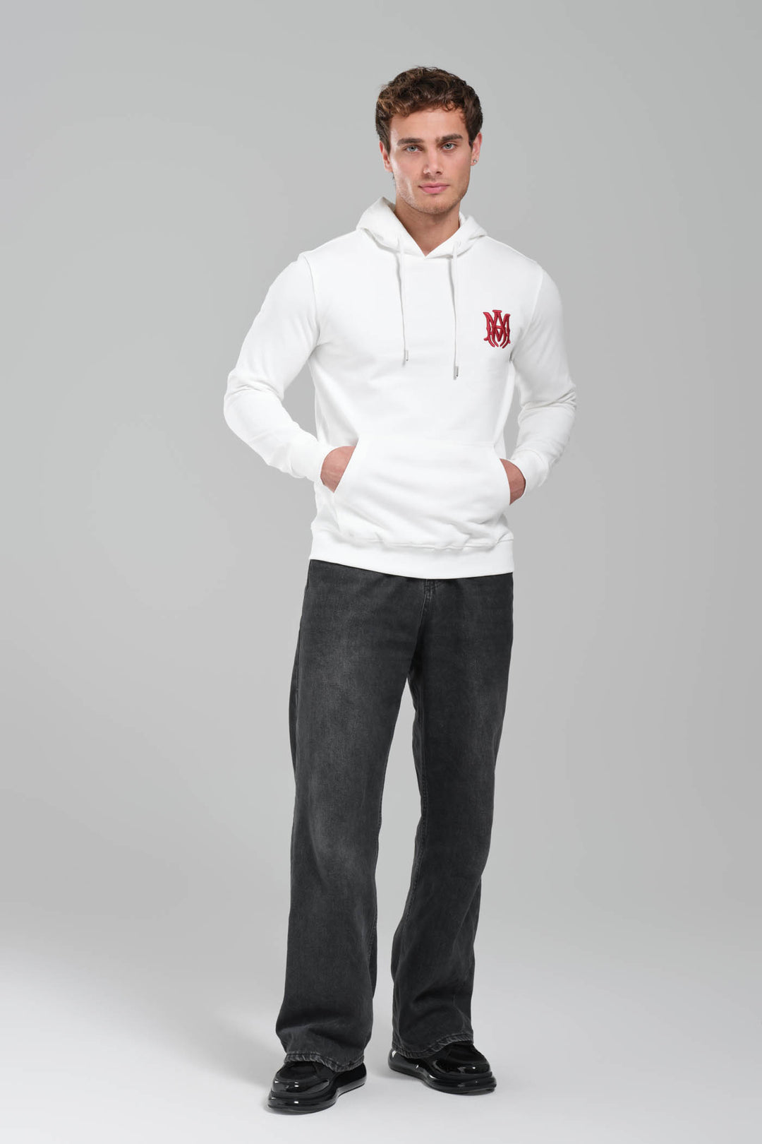 AMIRI White MA Core Logo Hoodie
