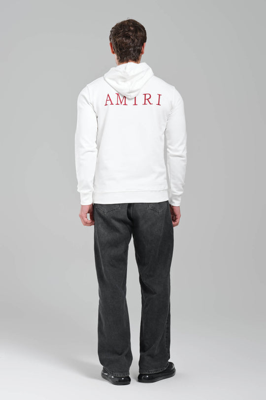 AMIRI White MA Core Logo Hoodie