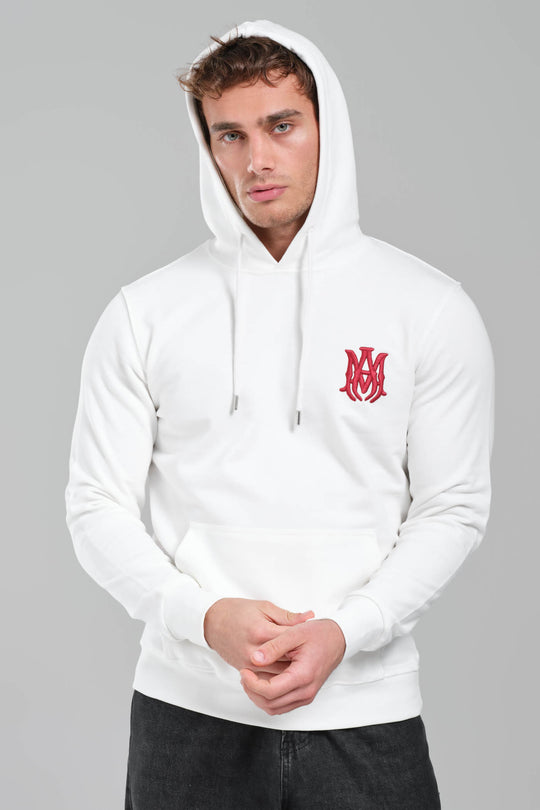 AMIRI White MA Core Logo Hoodie