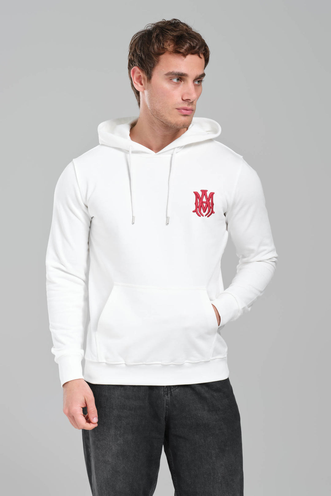 AMIRI White MA Core Logo Hoodie