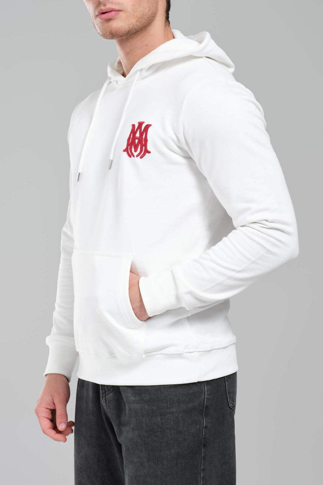 AMIRI White MA Core Logo Hoodie