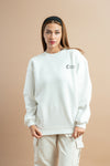 White Oversized Sweatshirt Unisex