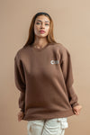 Charming Vogue Oversized Sweatshirt Unisex Brown