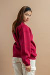 Minimalist Red Oversized Sweatshirt