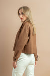 Collared Suede  Brown Jacket