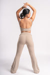 High waist legging & crop top Beige