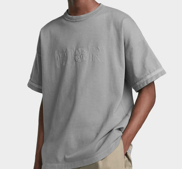 Dior And Stone Island T-Shirt, Oversized Fit Grey  Cotton Jersey