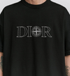 Dior And Stone Island T-Shirt, Oversized Fit Black Cotton Jersey