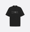 Dior And Stone Island T-Shirt, Oversized Fit Black Cotton Jersey