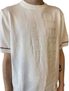 Moncler White Embossed Graphic T-Shirt