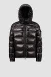 Moncler Shiny Puffer Jacket with Hood – Sleek Black